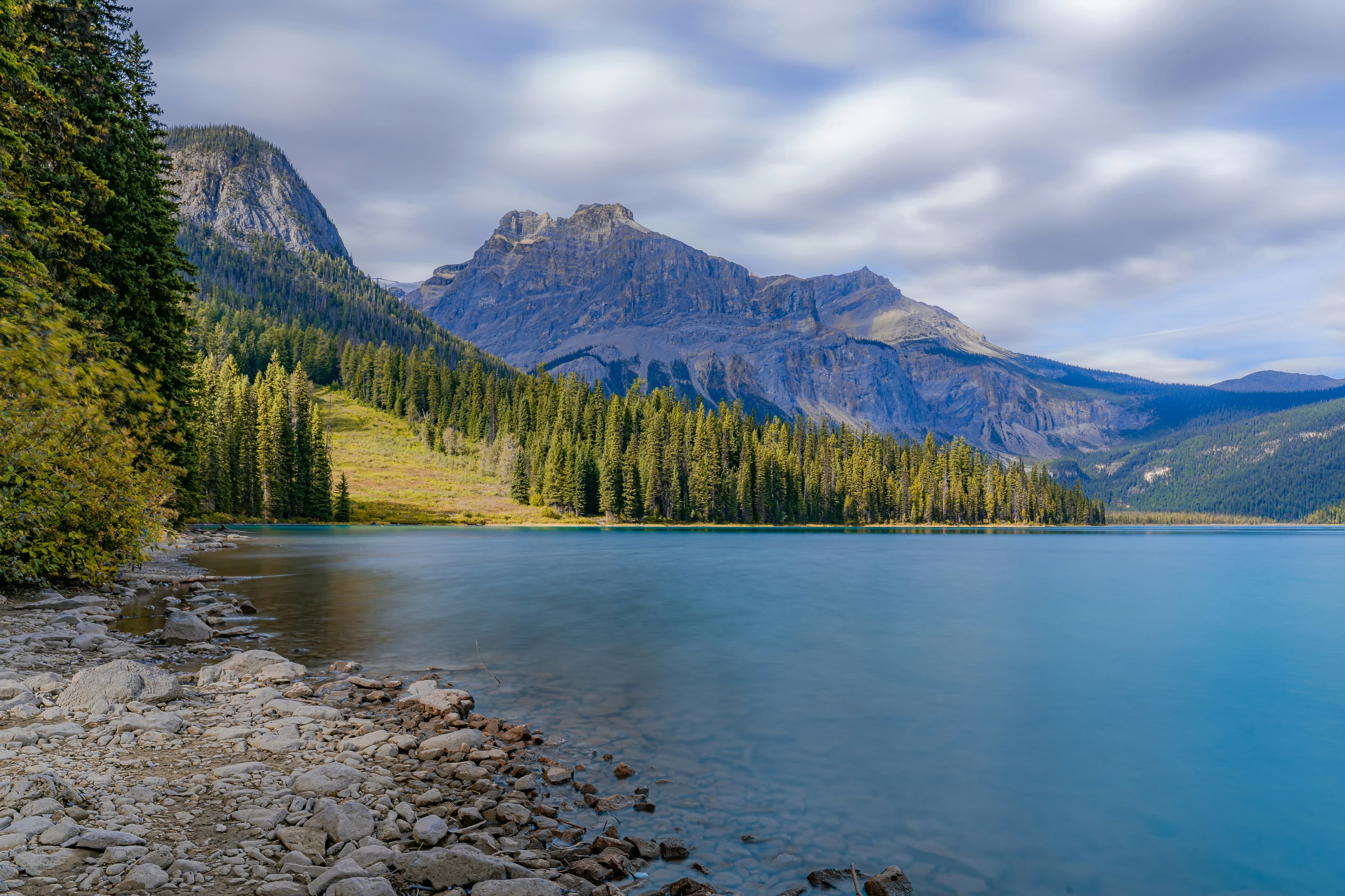 Emerald mountain lake in British Columbia